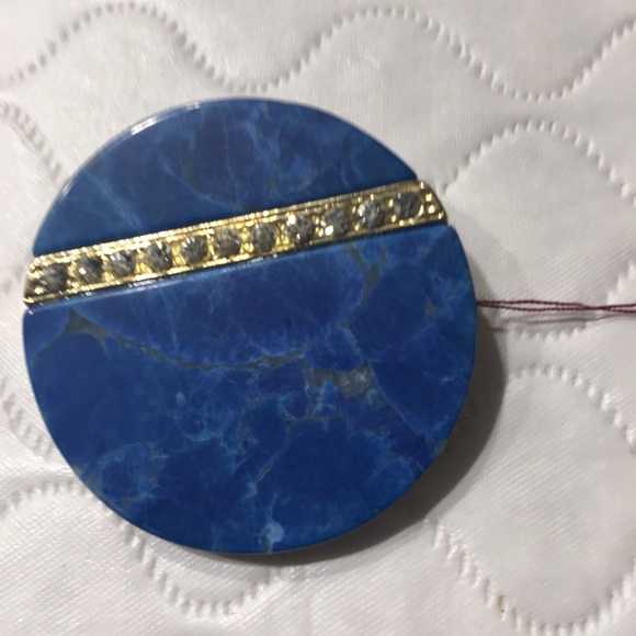 Blue stone Brooch
